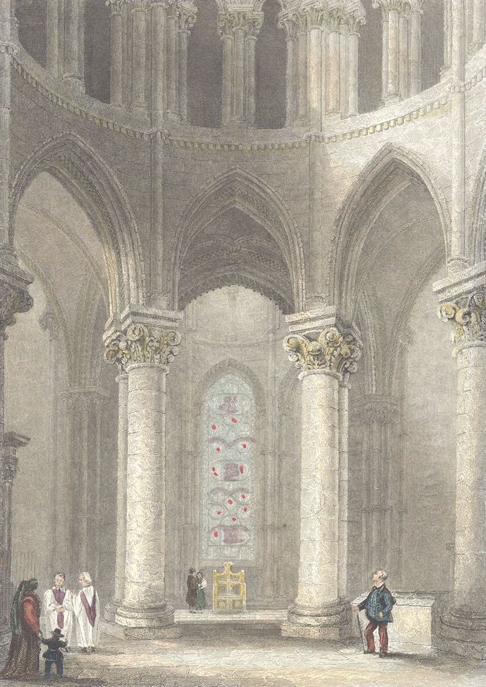 KENT. Interior Canterbury cath. Becket's Crown.. (Winkles) 1836 old print